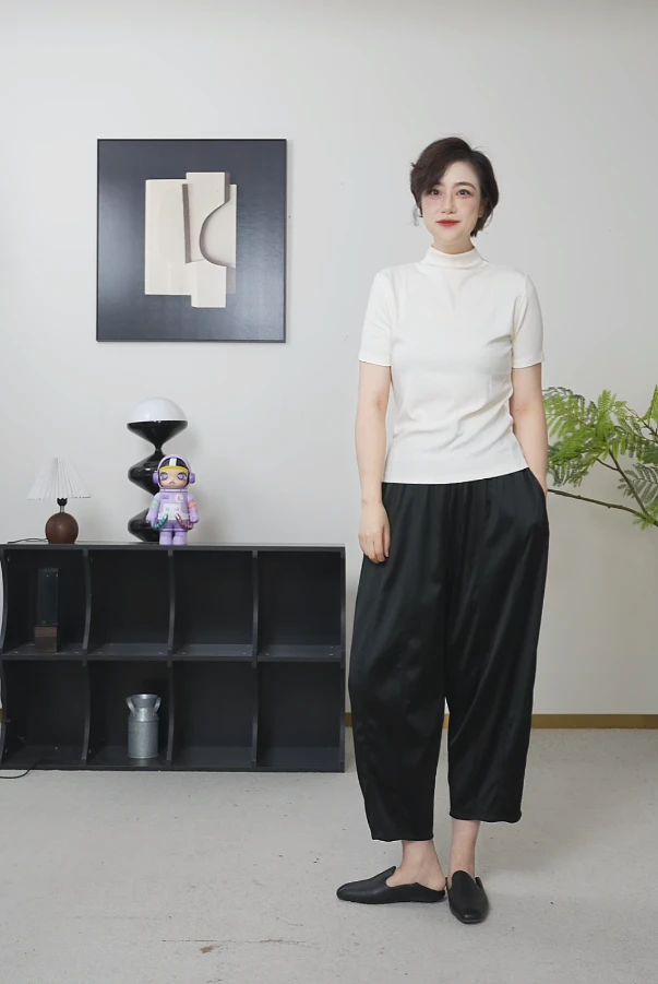 【U.M】缪斯之语立领羊毛短袖打底衫