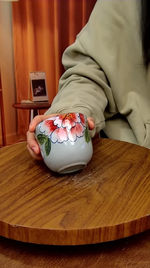 杯子陶景德镇手工手绘釉下彩陶瓷，