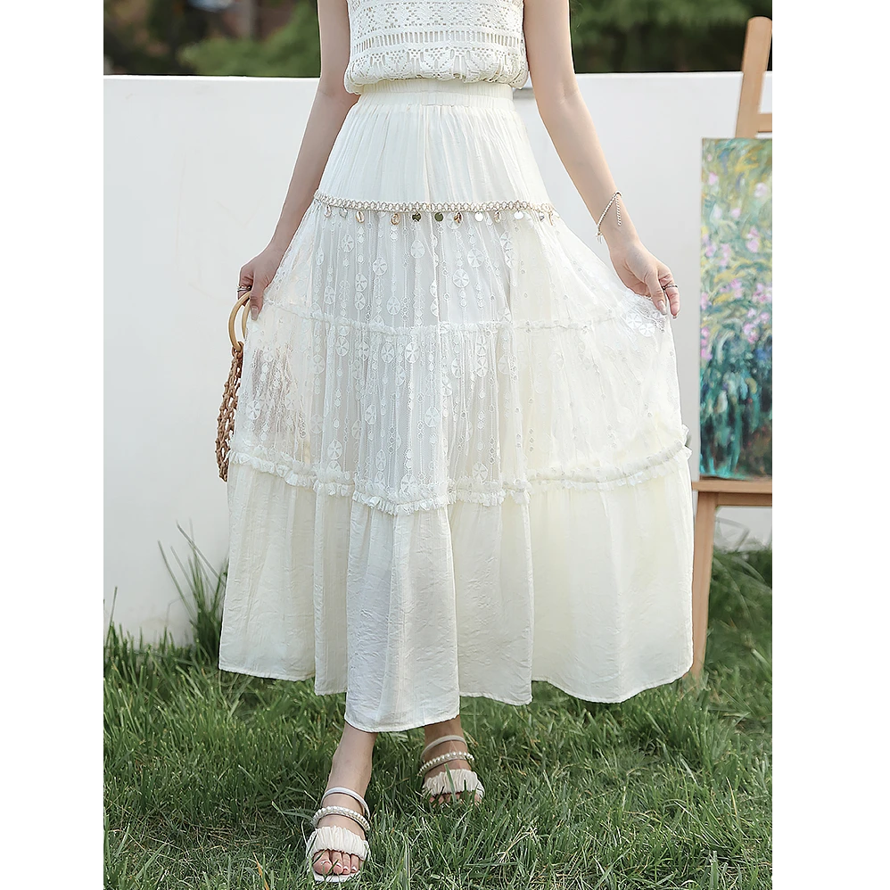 复古新款长裙独特超好看裙子潮半身裙百搭夏季2025新款半身裙