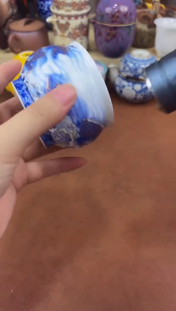 陶瓷茶具摆件旅行套组