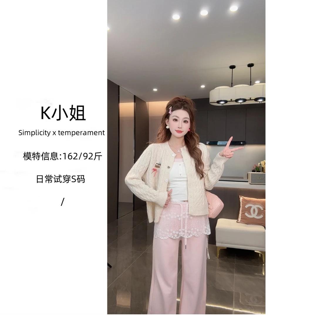 K小姐【长风破浪】早秋新款气质毛衣裤子JJQ5MY5988 JJQ5XXK5914