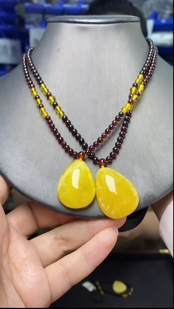 琥珀颈饰未镶嵌多样性发货发其一