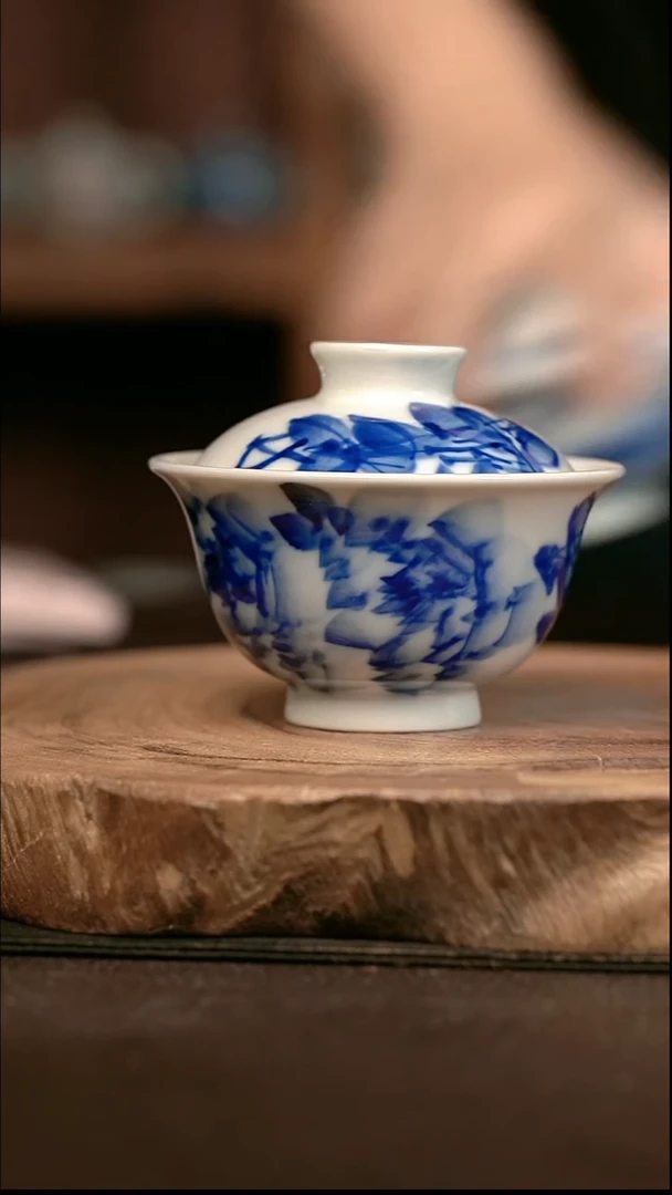 手绘 高温现代瓷  柴窑 有暇  牡丹花小元宝100C