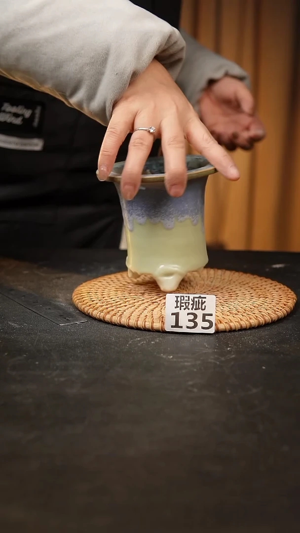 【闪购商品】瓷片135泥泥手工花盆