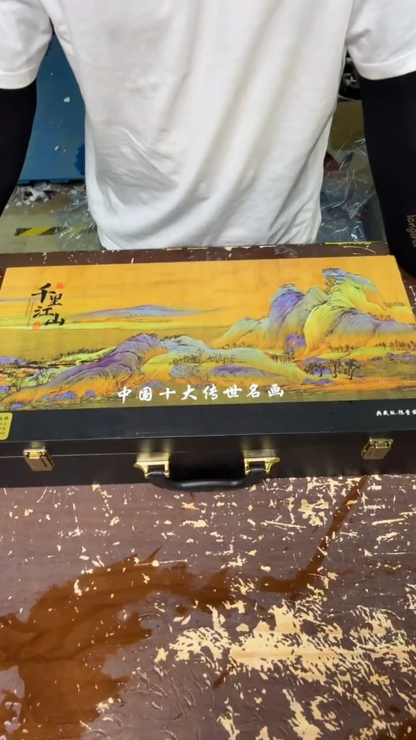 【闪购商品】千里江山影雕茶具高档礼盒套装@@@@@@@@@@@@@@@@@@