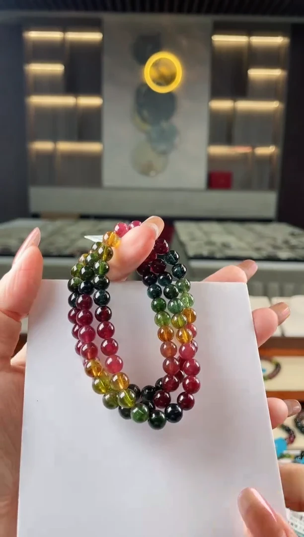 三圈手串未镶嵌碧玺甜**?（多样性发一条）T