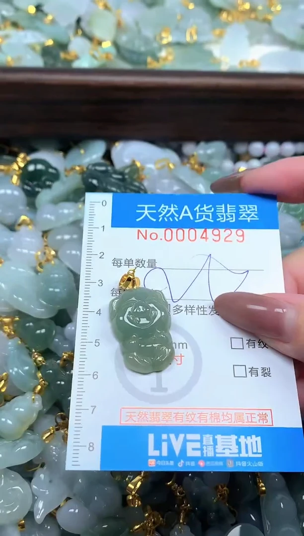 颈饰未镶嵌翡翠净货挂件-4929