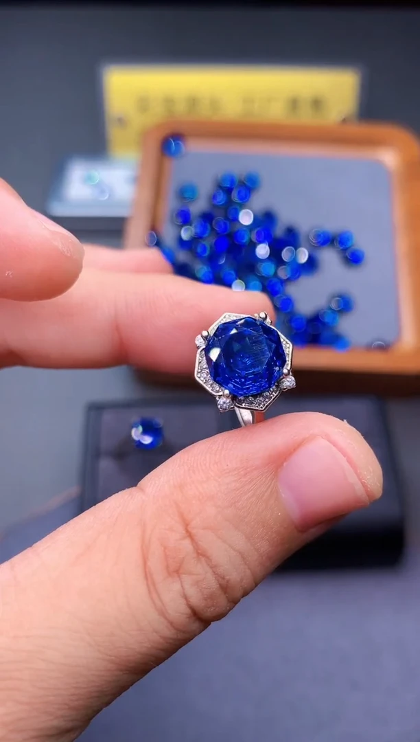 托帕石戒指银S925镶嵌00000