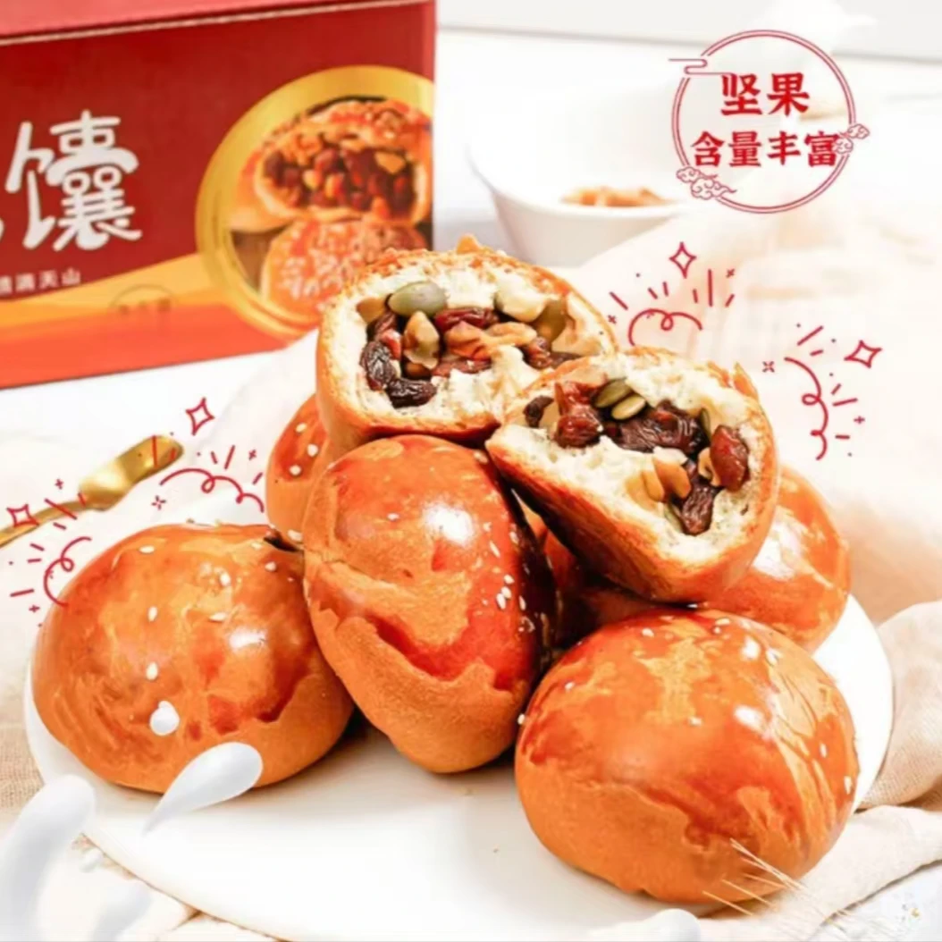 新疆手工坚果手把馕0蔗糖500g*1箱