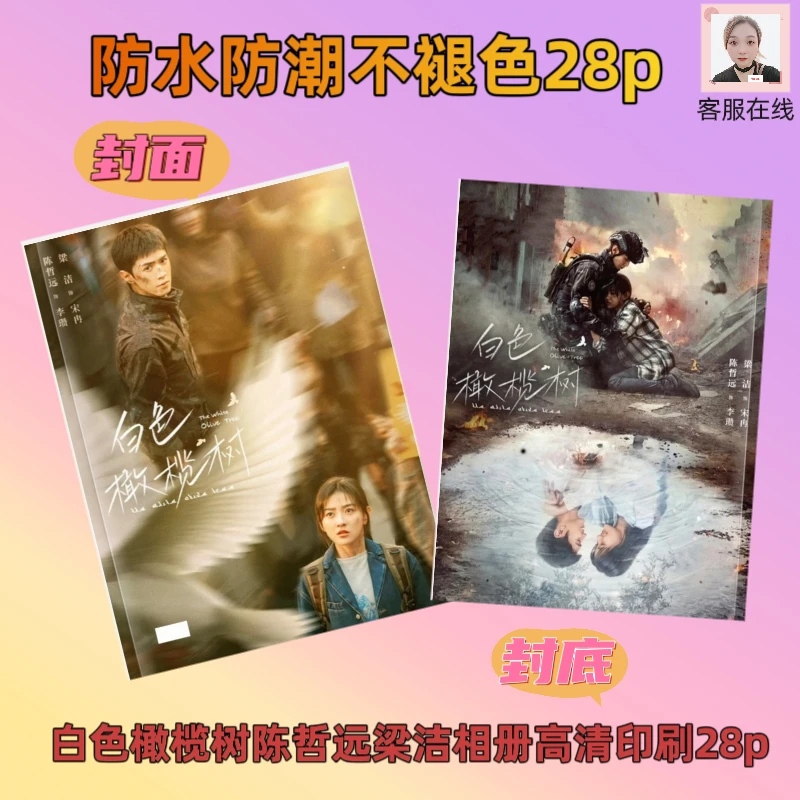 白色橄榄树李瓒宋冉陈哲远梁洁剧照相册高清印刷防水防潮不褪色