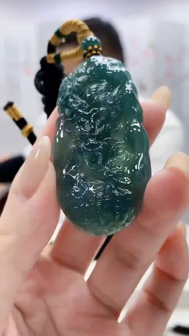 未镶嵌定制翡翠4898lr-毛货挂件23