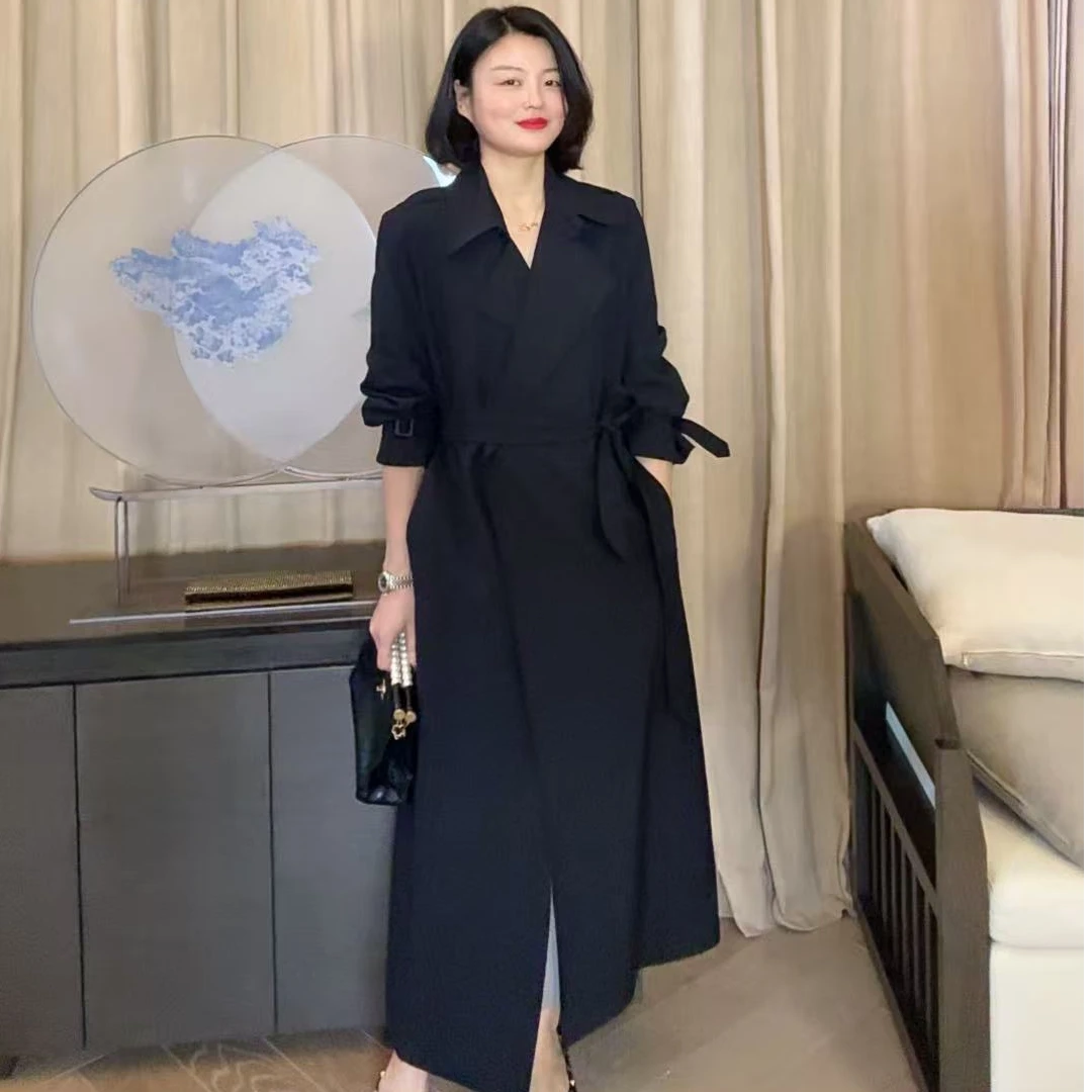 TANTAN 百搭收腰显瘦气质中长款风衣LL 2493