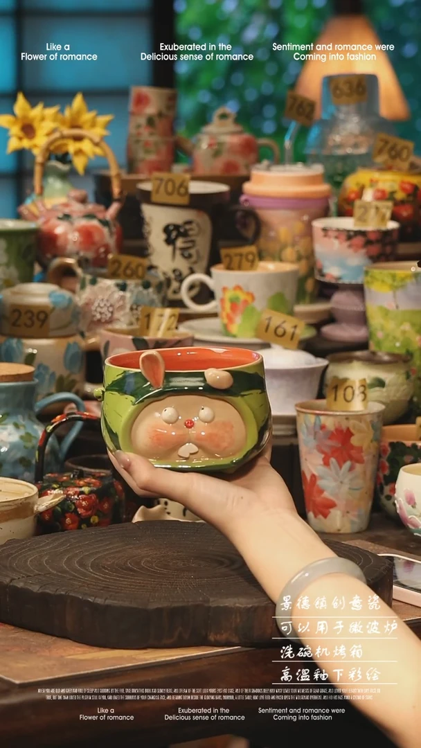 陶瓷景德镇高温釉下彩手工手绘款式