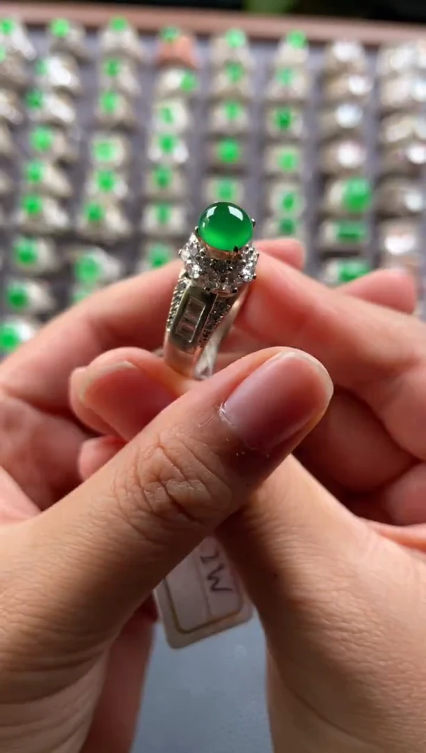 未镶嵌戒指翡翠天然缅甸A货翡翠戒面 1.3