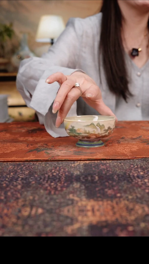 杯景德镇陶瓷杯碗柴烧多人