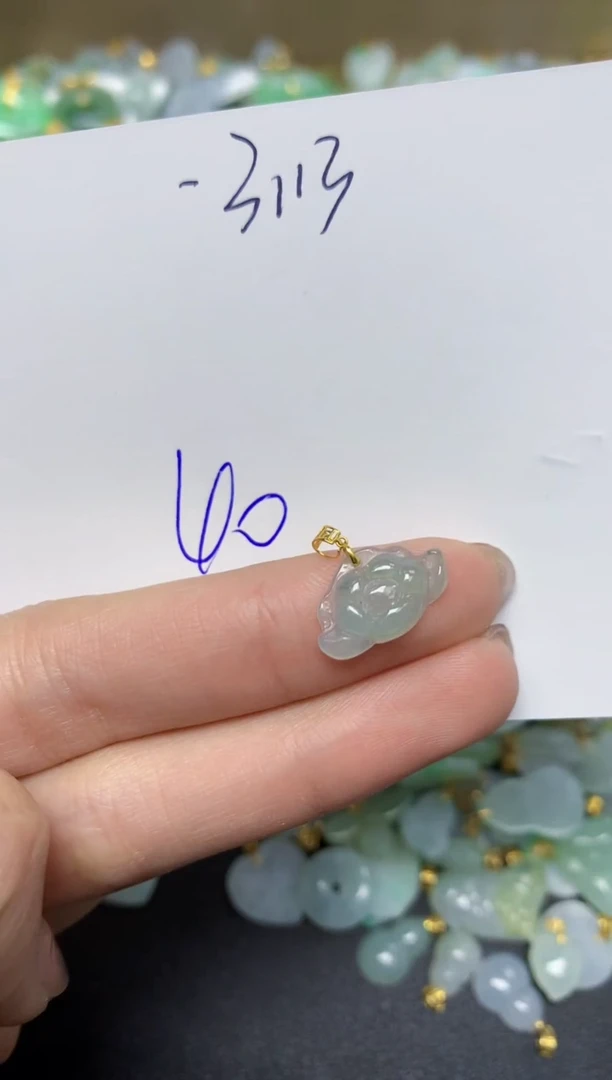 【闪购商品】翡翠颈饰18K金镶嵌 天然翡翠A货