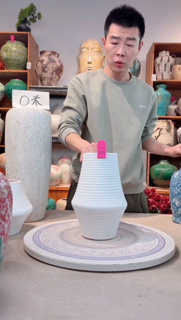 瓶陶瓷花瓶 无花  福利 不能装水 a721