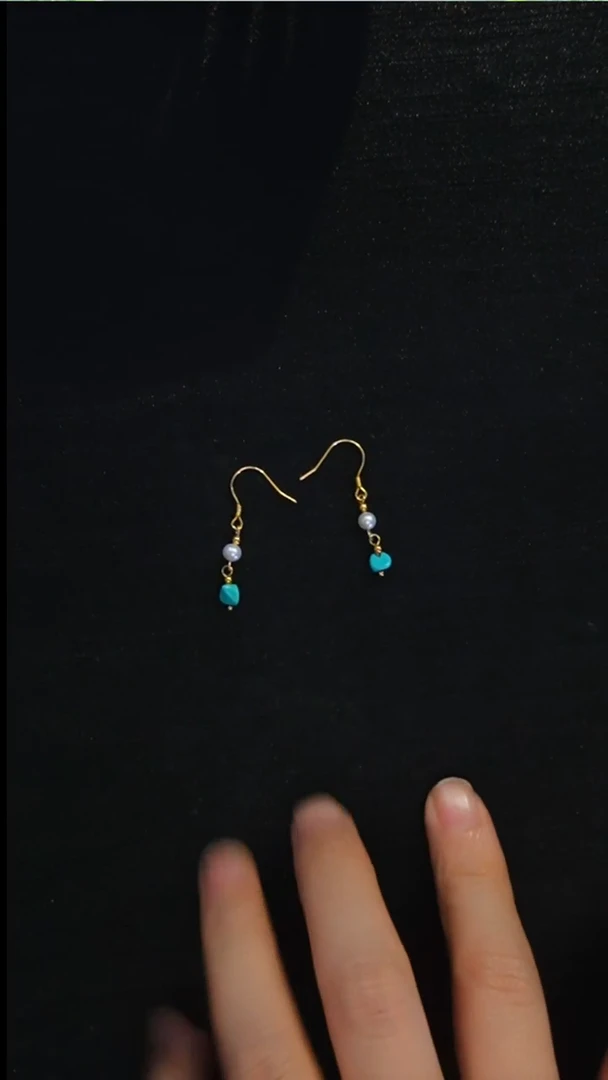 银S925镶嵌耳环淡水珍珠发货一件