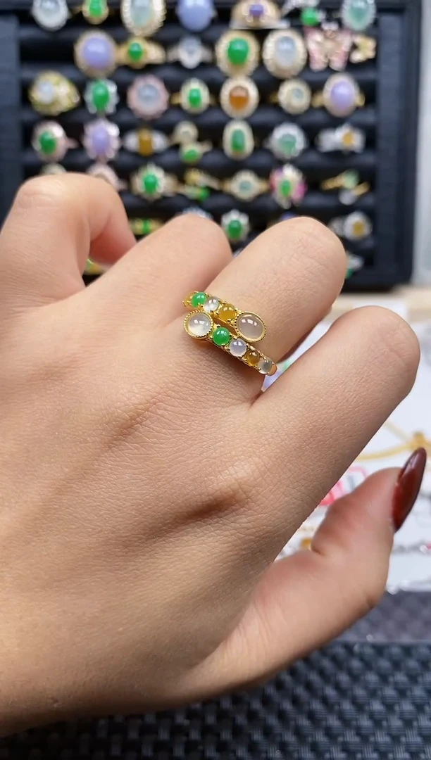 银S925镶嵌戒指翡翠91