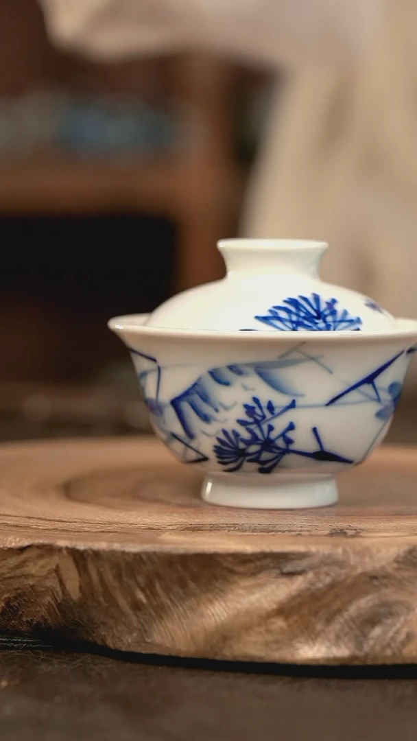 手绘高温现代瓷 柴窑 有暇 虾趣小元宝100C