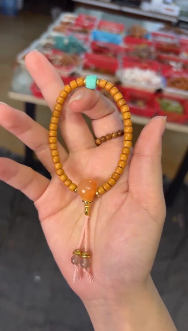 玛瑙/玉髓手链未镶嵌核壁盐源玛瑙【红尘】手持