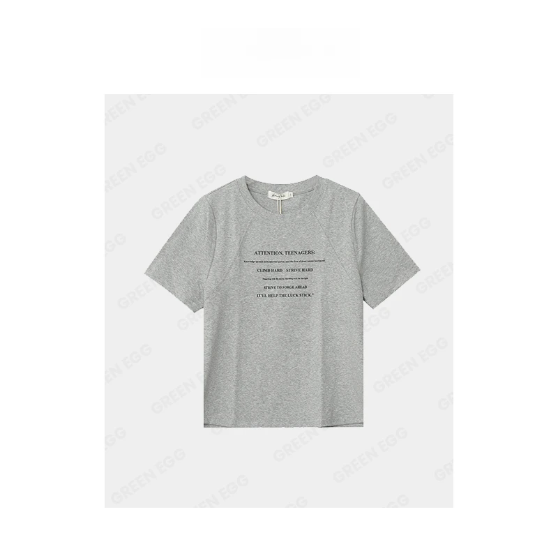 W1155微胖大码美式字母印花T恤女夏季新款宽松短袖