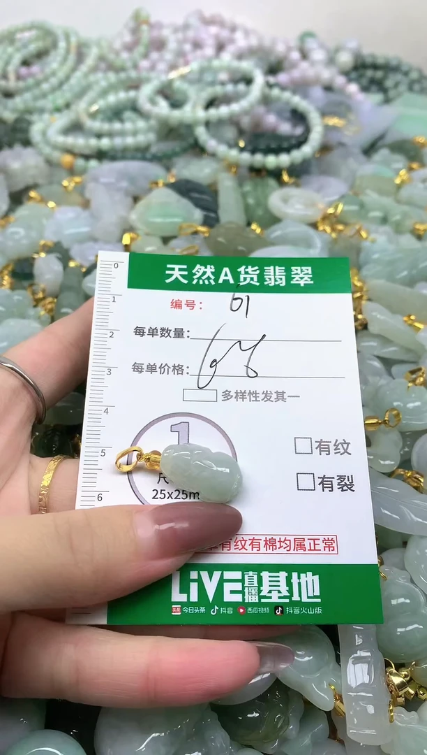 颈饰未镶嵌翡翠纯天然缅甸A货翡翠-61