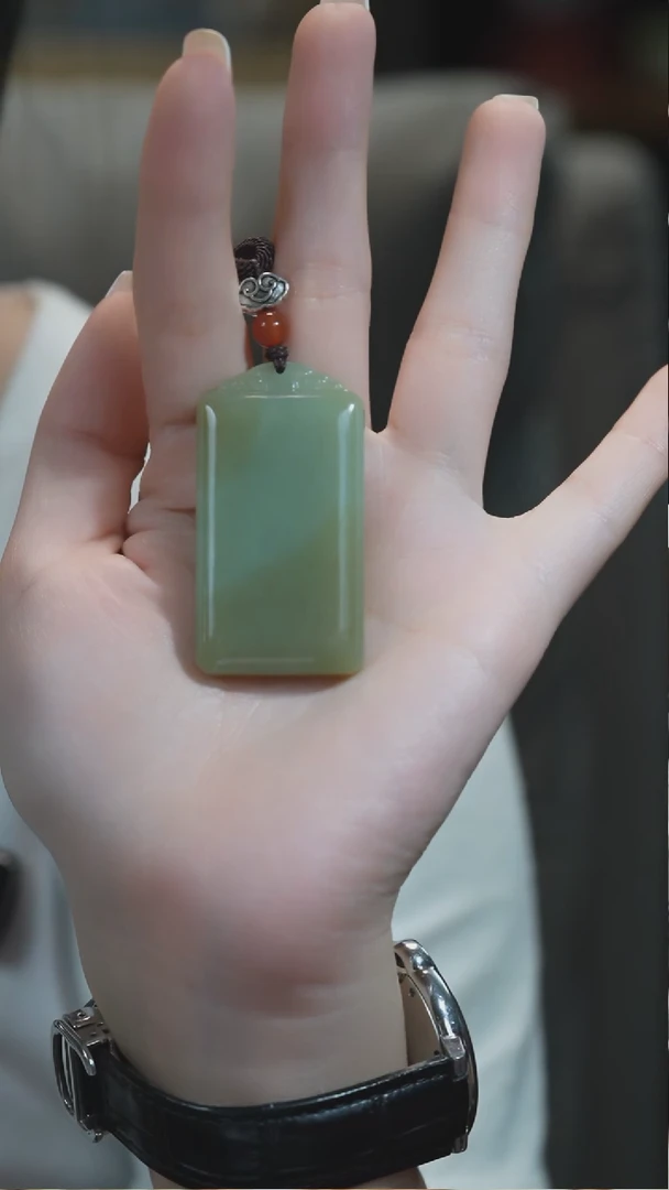 颈饰未镶嵌和田玉平安牌