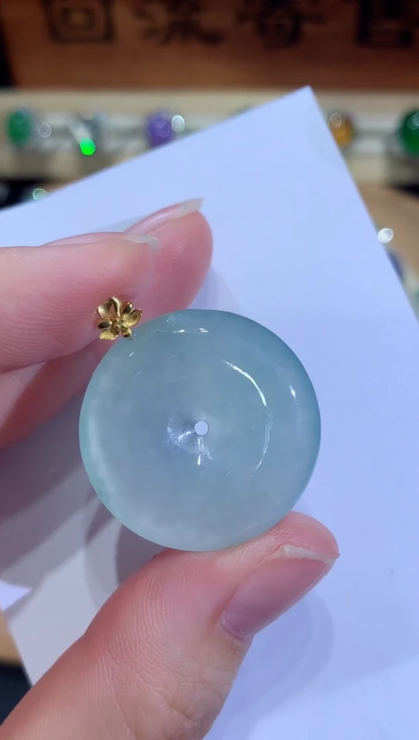 翡翠18K金镶嵌吊坠(不含链)10团购多样性发其一