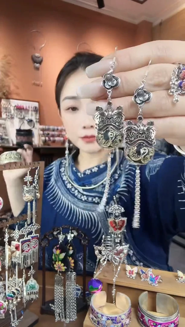 刺绣纯手工民族风耳环
