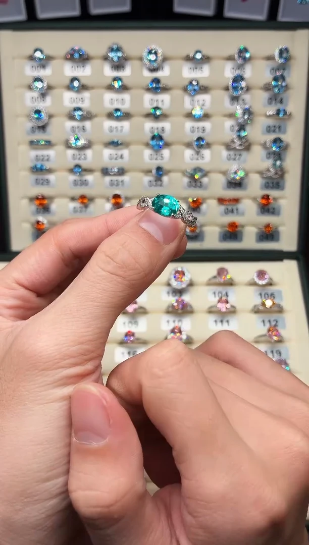 银S925镶嵌戒指碧玺1