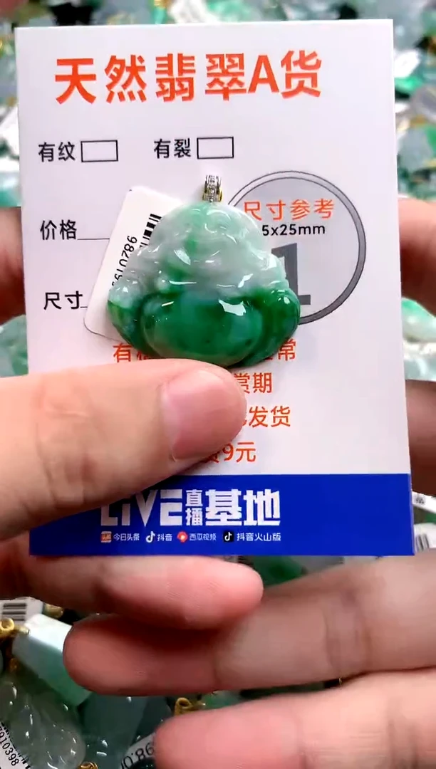 颈饰18K金镶嵌翡翠0650680767