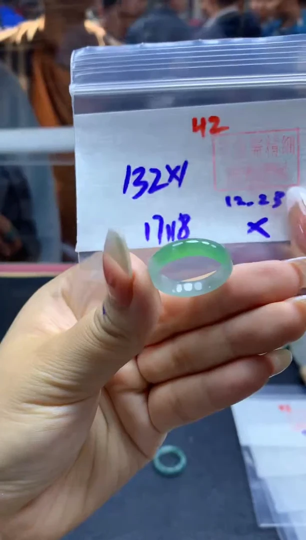 未镶嵌定制翡翠戒圈#132元-毛货需精细抛光