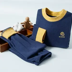 秋冬棉羊毛蚕丝7A抑菌男女童保暖内衣套装宝宝磨毛秋衣秋裤学生