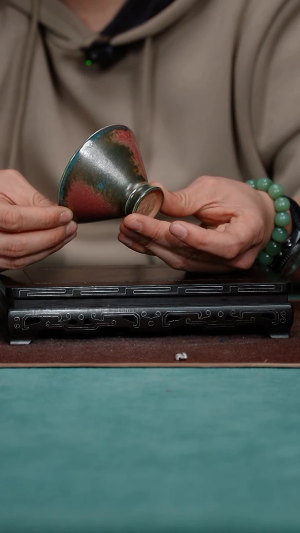 【闪购商品】158-1斗笠杯（炉钧釉）