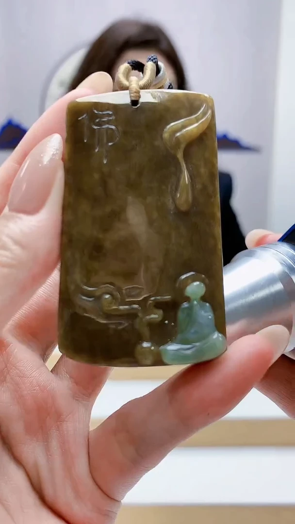未镶嵌定制翡翠4829MM-毛货挂件44