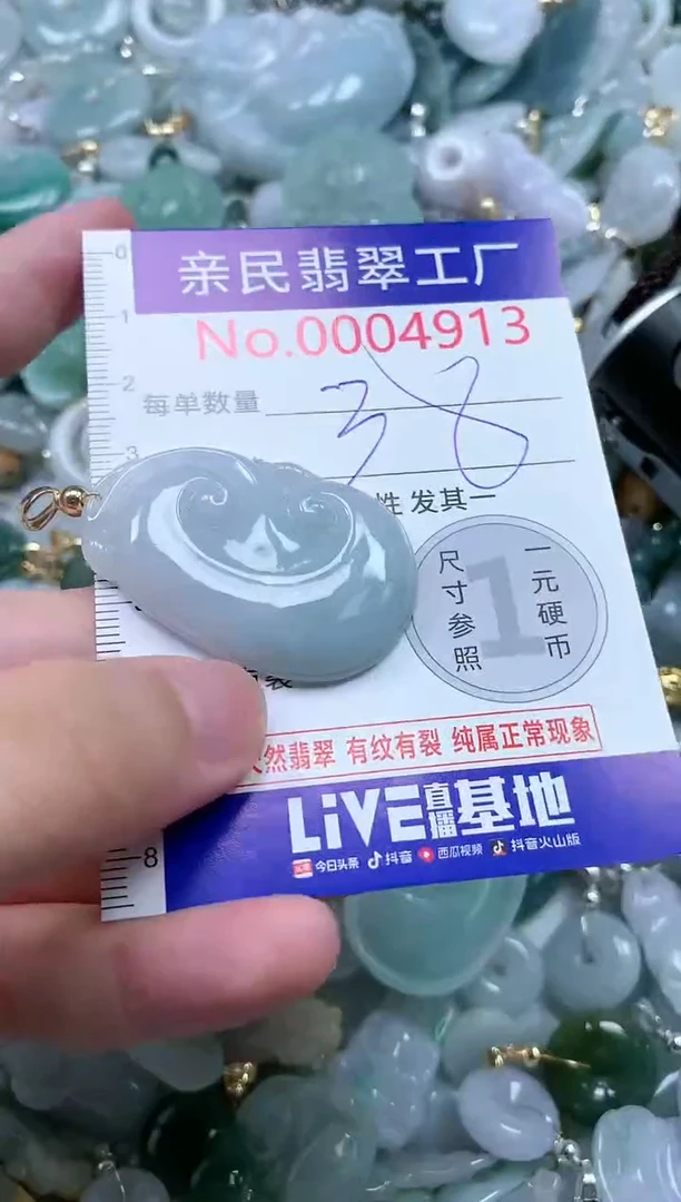 翡翠未镶嵌吊坠(不含链)4913
