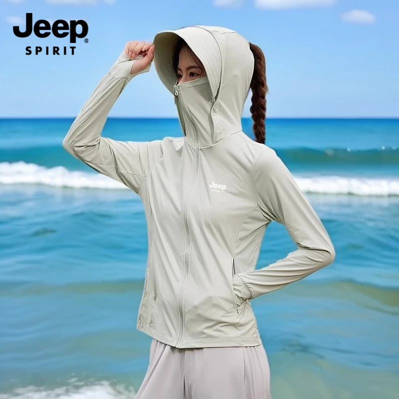 JEEP SPIRIT吉普冰丝防晒衣女夏季2025薄款防晒服户外外套