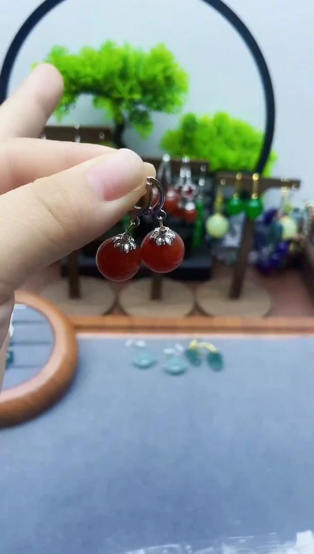 未镶嵌南红玛瑙耳饰811000