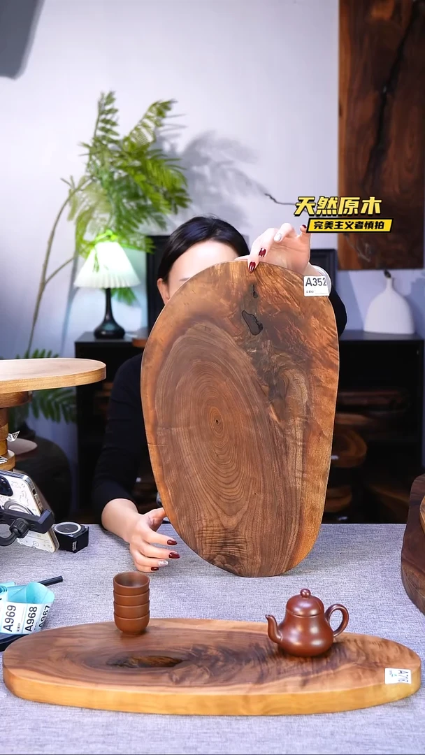 木北美黑胡桃原木.干裂疤结不属于商品质量问题完美主义者慎拍