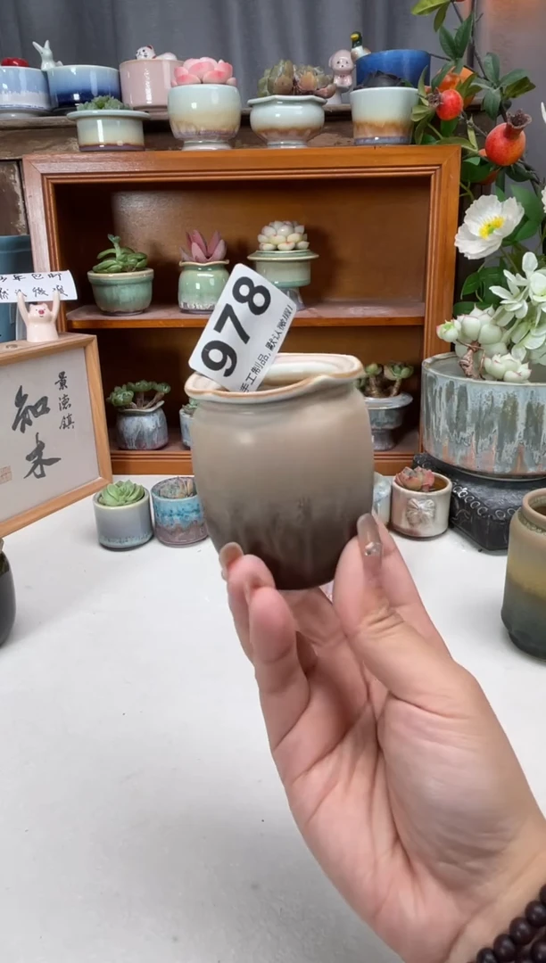 瓷片雨**虹978知木小芳花盆