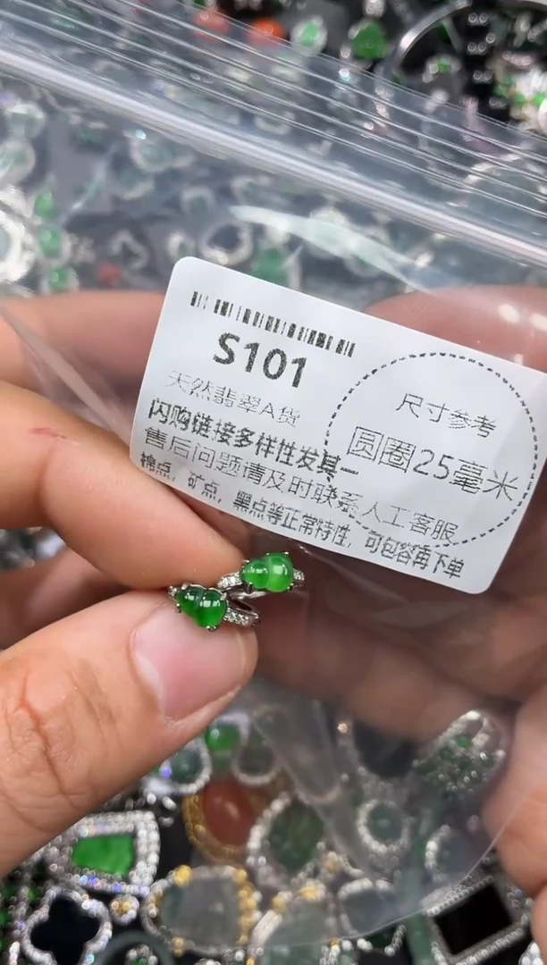 颈饰未镶嵌翡翠S101耳扣