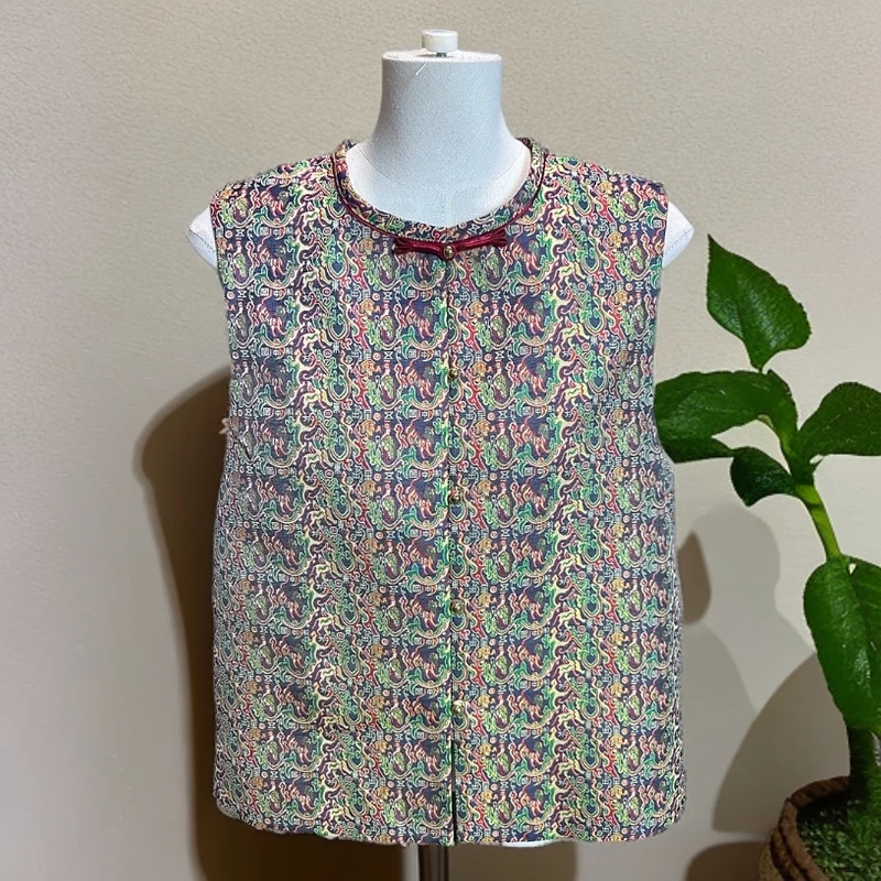 五星出东方老宋锦马甲新中式女装