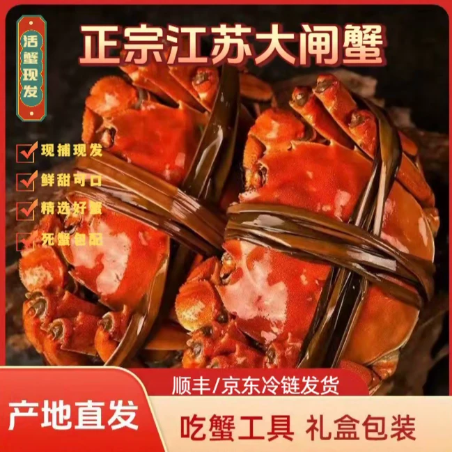【活蟹现发】(蟹王+蟹后) 鲜活大闸蟹 公5.0-4.7两-母4.0-3.7两  6只/8只/10只 X