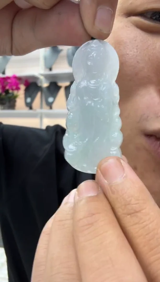 颈饰未镶嵌翡翠天然翡翠A货孤品一件
