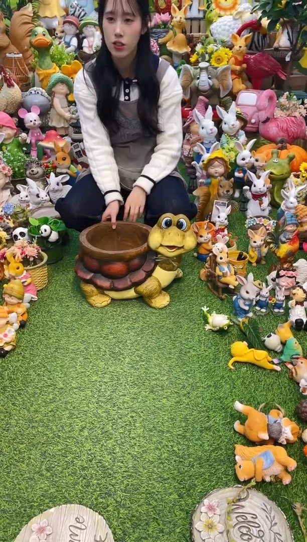 【闪购商品】红陶俩只乌龟花盆