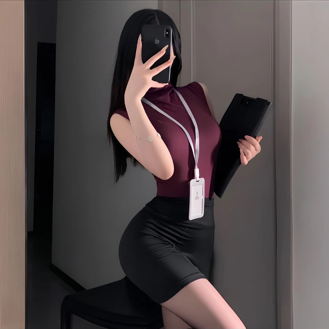 【做我的猫】纯欲秘书包臀裙空姐修身制服激情夜店套装禁欲系