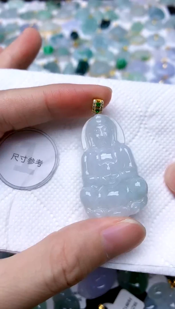 颈饰银S925镶嵌翡翠天然A货翡翠