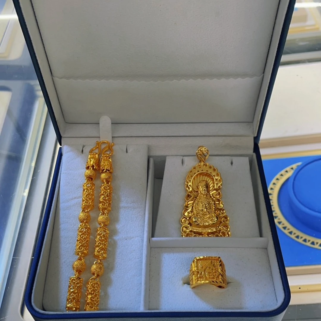 任家精密三件套项链吊坠戒指