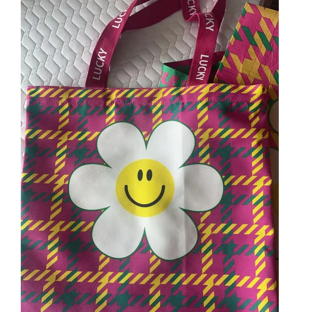 花朵包购物袋便携收纳袋多功能手提折叠编织环保大号时尚编织袋